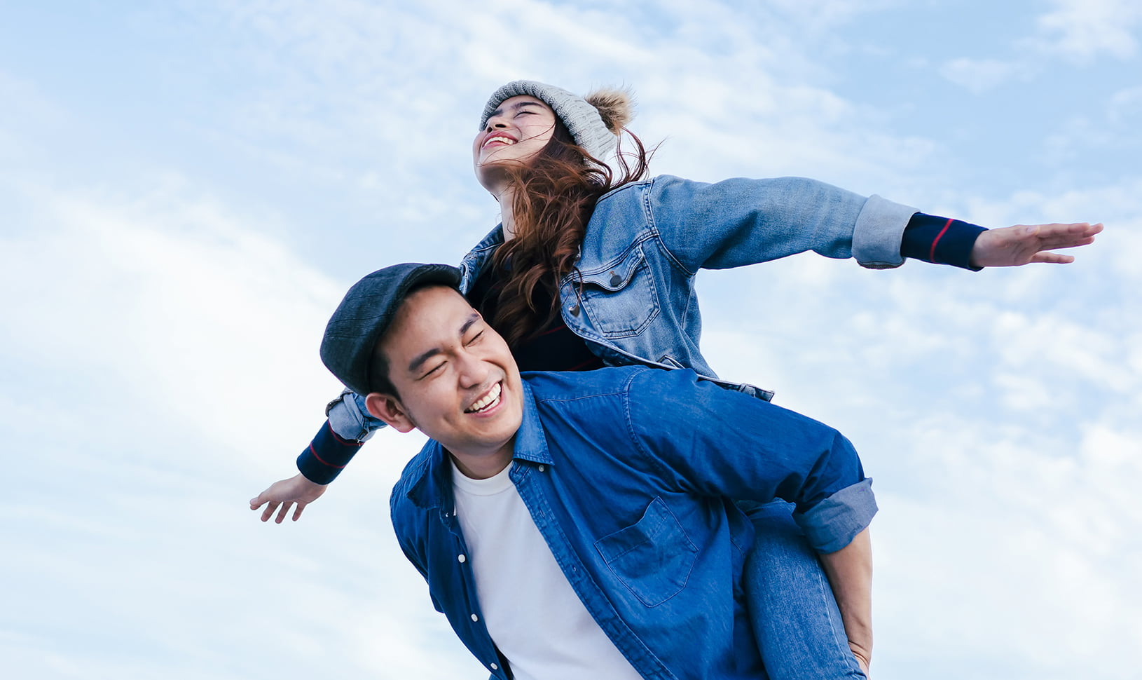 Couple of people smiling